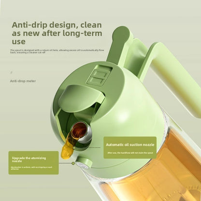 Dual-Use Glass Oil Spray Bottle