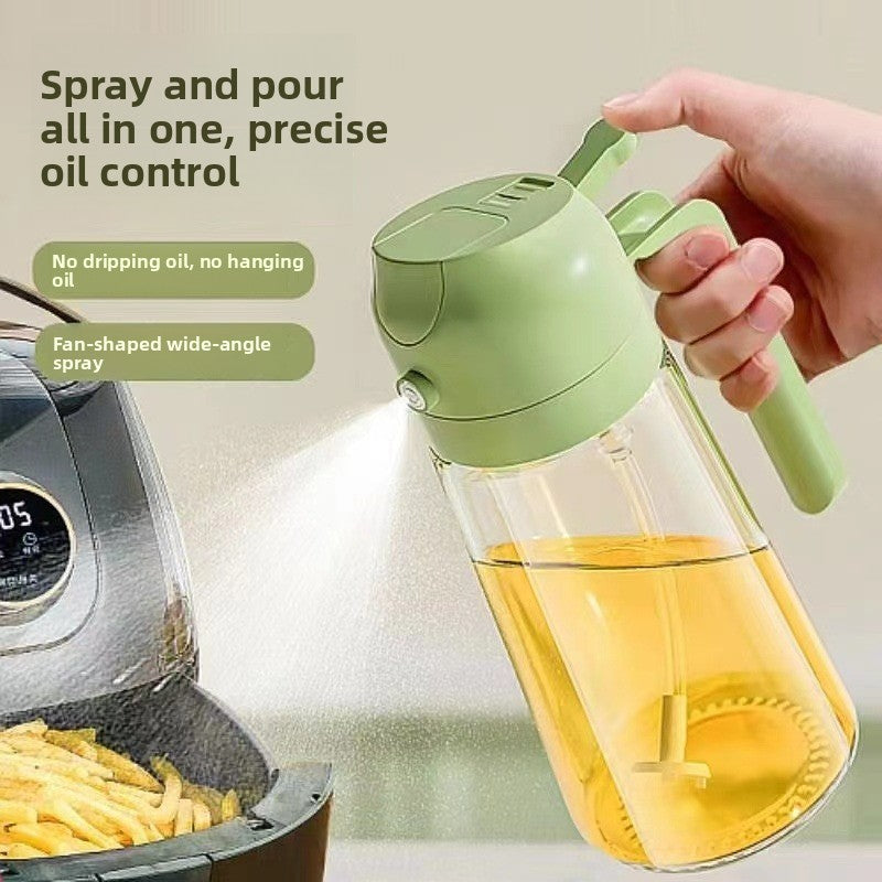 Dual-Use Glass Oil Spray Bottle