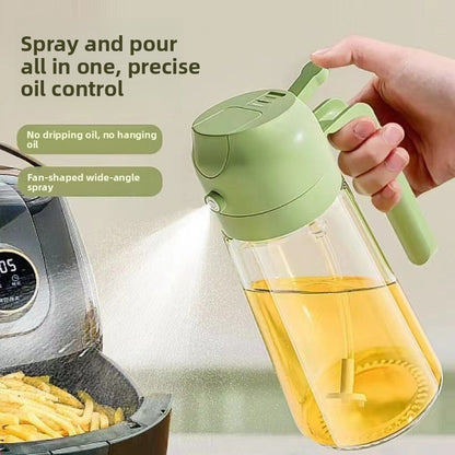 Dual-Use Glass Oil Spray Bottle
