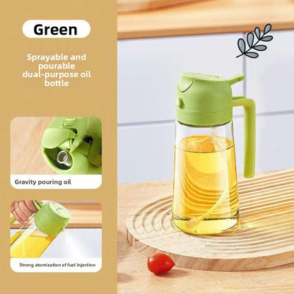 Dual-Use Glass Oil Spray Bottle